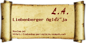 Liebenberger Aglája névjegykártya